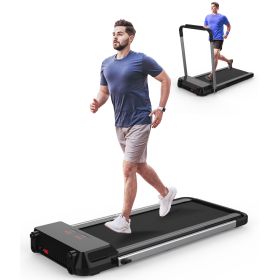 Under Desk Treadmill 2 in 1 Walking Machine, Portable, Folding, Electric, Motorized, Walking and Jogging Machine with Remote Control for Home and Offi