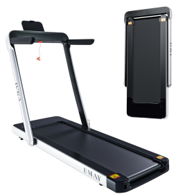 UMAY Folding Treadmill for Home with 4 inch LCD Display, 2.0 HP Motorized Running Machine with SPAX APP Control Bluetooth Speaker & phone Holder, Capa