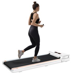 FYC Under Desk Treadmill 2.5HP Slim Walking Treadmill 265LBS - Electric Treadmill with APP Bluetooth Remote Control LED Display, Running Walking Joggi