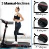 Folding Treadmills for Home with Bluetooth and Incline; Portable Running Machine Electric Compact Treadmills Foldable for Exercise Home Gym Fitness Wa