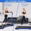 2 in 1 Under Desk Treadmill for Home; Installation-Free Foldable Treadmill Compact Electric Running Machine; Remote Control &amp; LED Display Walking