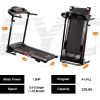 Folding Treadmills for Home with Bluetooth and Incline; Portable Running Machine Electric Compact Treadmills Foldable for Exercise Home Gym Fitness Wa