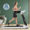 Portable Compact Treadmill;Electric Motorized 3.5HP;14KM/H;Medium Running Machine Motorised Gym 330lbs;Foldable for Home Gym Fitness Workout Jogging W