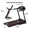 FYC Folding Treadmill for Home - 330 LBS Weight Capacity Running Machine with Incline/Bluetooth, 3.5HP 16KM/H Max Speed Foldable Electric Treadmill Ea