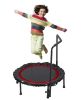 36"Foldable Mini Trampoline,Fitness Trampoline with Adjustable Handrail and Safety