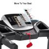 Folding Treadmill Electric Running Machine Walking Jogging Machine with 3 Level Incline 12 Preset Programs for Home Gym