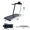 UMAY Folding Treadmill for Home with 4 inch LCD Display, 2.0 HP Motorized Running Machine with SPAX APP Control Bluetooth Speaker & phone Holder, Capa