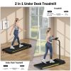 Treadmill-Walking Pad-Under Desk Treadmill 0.6-7.6MPH 2.5HP 2 in 1 Folding Treadmill-Treadmills for Home and Office