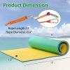 12 x 6 ft Floating Water Mat 3-Layer Float Portable Tear-Resistant Water Activities Mat for Pool, Lake, Oceans Outdoor Water Activities