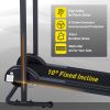 Manual Treadmill Non Electric Treadmill with 10&deg; Incline Small Foldable Treadmill for Apartment Home Walking Running (Mode GHN213)