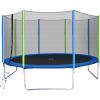 12FT Trampoline for Kids with Safety Enclosure Net;  Ladder and 8 Wind Stakes;  Round Outdoor Recreational Trampoline