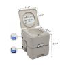 5 Gallon Portable Toilet, Flush Potty, Travel Camping Outdoor XH