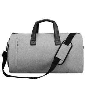 Travel Bag Large Capacity Inner Warehouse Suit Wet And Dry Separation (Color: Light Grey)