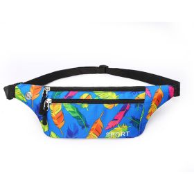 Fashionable Camouflage Print Waterproof Sports Fanny Pack (Option: Feather Blue)