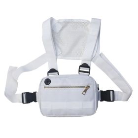 Vest Streetwear Waist Pack Women Black Chest Rig Bag (Option: 5034white)