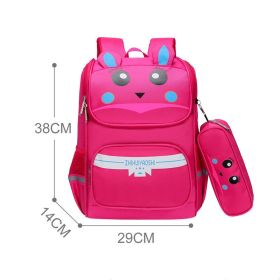 Children's Backpack For Relieving The Burden And Protecting The Spine (Option: Small Rose Red B)