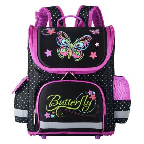 EVA 5 inch double shoulder children's school bag (Option: Color butterfly)