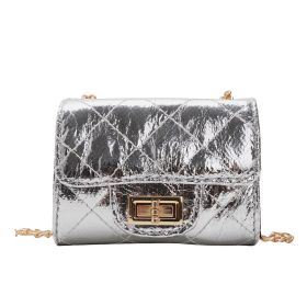 Accessories girl's One Shoulder Messenger Bag (Color: Silver)