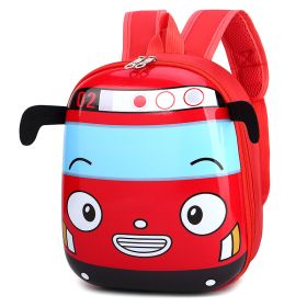 Cartoon cute car School bag (Color: Red)