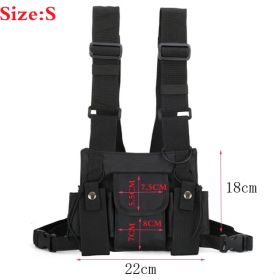 Vest Streetwear Waist Pack Women Black Chest Rig Bag (Option: Small Black)