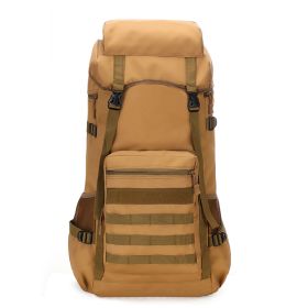 Men's Large Capacity 70L Oxford Cloth Luggage Shiralee Outdoor Travel Backpack (Color: Khaki)