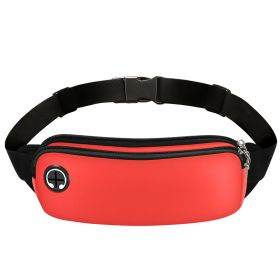 Men's And Women's Sports Mobile Phone Waist Pack (Color: Red)