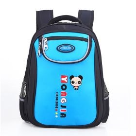 Schoolbag pupil 1-3-6 grade manufacturer custom-made male and female new children's shoulder cartoon knapsack 6-12 years old (Option: Blue-Big)