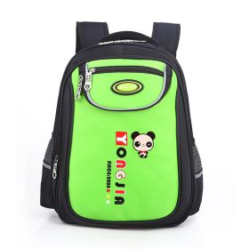 Schoolbag pupil 1-3-6 grade manufacturer custom-made male and female new children's shoulder cartoon knapsack 6-12 years old (Option: Green-Big)