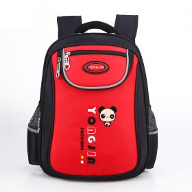 Schoolbag pupil 1-3-6 grade manufacturer custom-made male and female new children's shoulder cartoon knapsack 6-12 years old (Option: Red-Small)