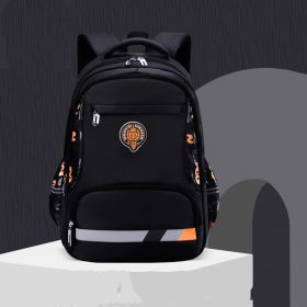 Wear-resistant and breathable children's school bag (Option: Black-Small)