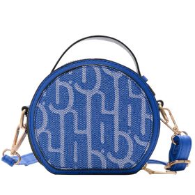 Small round bag with letters (Color: Blue)