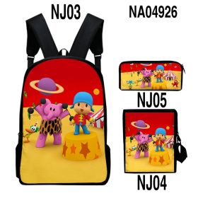 Digital Color Printing Bag Trendy Backpack Set (Option: Style6-OneSize)