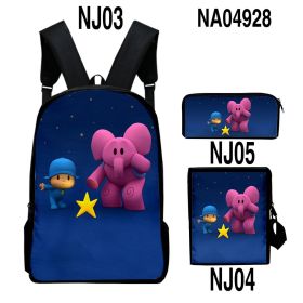 Digital Color Printing Bag Trendy Backpack Set (Option: Style4-OneSize)