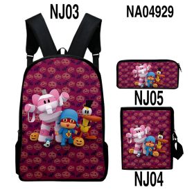 Digital Color Printing Bag Trendy Backpack Set (Option: Style3-OneSize)