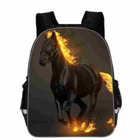 Horse Schoolbag Animal Head High School Junior High School Elementary School Toddler Cartoon Lightening Backpack (Option: B-16)