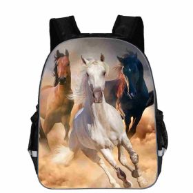 Horse Schoolbag Animal Head High School Junior High School Elementary School Toddler Cartoon Lightening Backpack (Option: C-16)