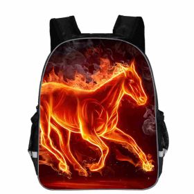 Horse Schoolbag Animal Head High School Junior High School Elementary School Toddler Cartoon Lightening Backpack (Option: E-16)