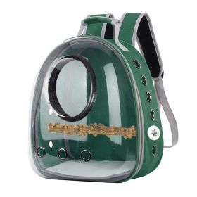 New Style Breathable Pet Bag Outdoor Carrying Bag Parrot Backpack Small Pet Space Bag (Option: Upgrade-Green)