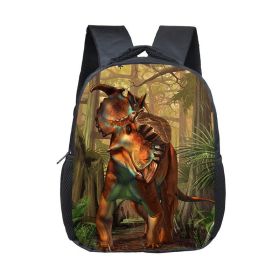 Cartoon Dinosaur Fashion Kindergarten Backpack (Option: 14)