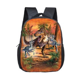 Cartoon Dinosaur Fashion Kindergarten Backpack (Option: 7)