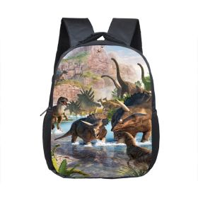 Cartoon Dinosaur Fashion Kindergarten Backpack (Option: 3)