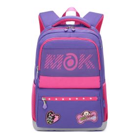 Lighten The Burden And Protect The Spine And Cute Children's Schoolbag (Color: Purple)