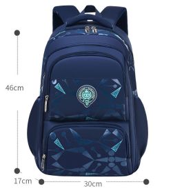 Student Korean Leisure Side Refrigerator-style Student Schoolbag (Option: Royal Blue-L)