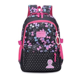 New Style Children's School Bag Korean Girl Load-Reducing Backpack (Color: Black)