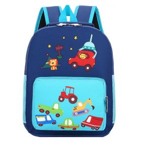 Kindergarten Backpack Cartoon Cute Children Go Out To Reduce The Burden Of Backpack Nylon Cloth Hit Color Small Animal School Bag (Color: Green)