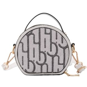 Small round bag with letters (Color: White)