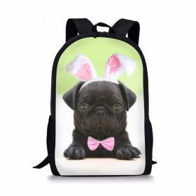 Pug children's backpack Pug primary school backpack (Option: 2Style)