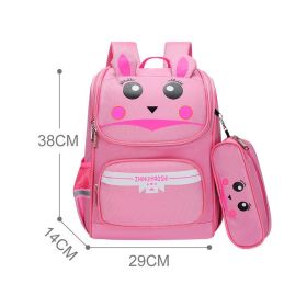 Children's Backpack For Relieving The Burden And Protecting The Spine (Option: Small Pink B)