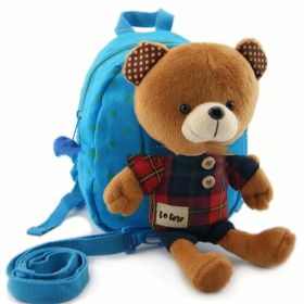 New Cute Anti-Lost Children Cartoon Schoolbag (Color: Blue)