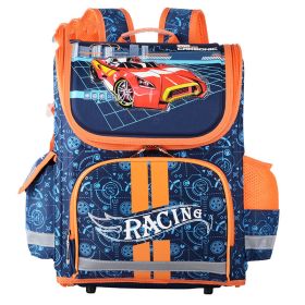 EVA 5 inch double shoulder children's school bag (Option: Red racing car)